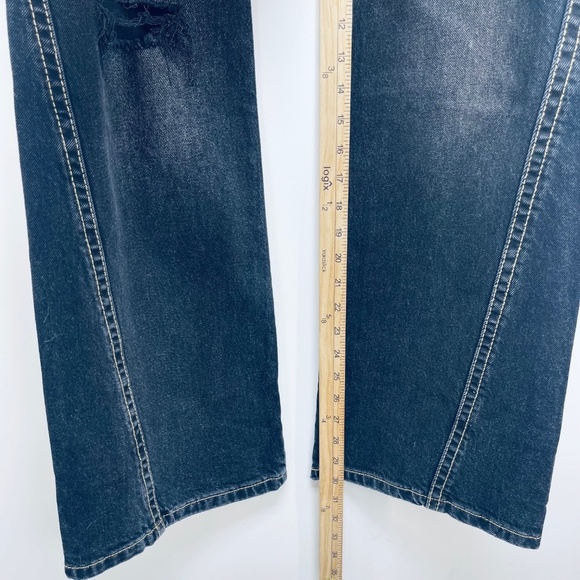 Levi’s Jeans Size 28x32 Women’s noughties Bootcut Distress A Low Rise Blue New - Picture 9 of 16